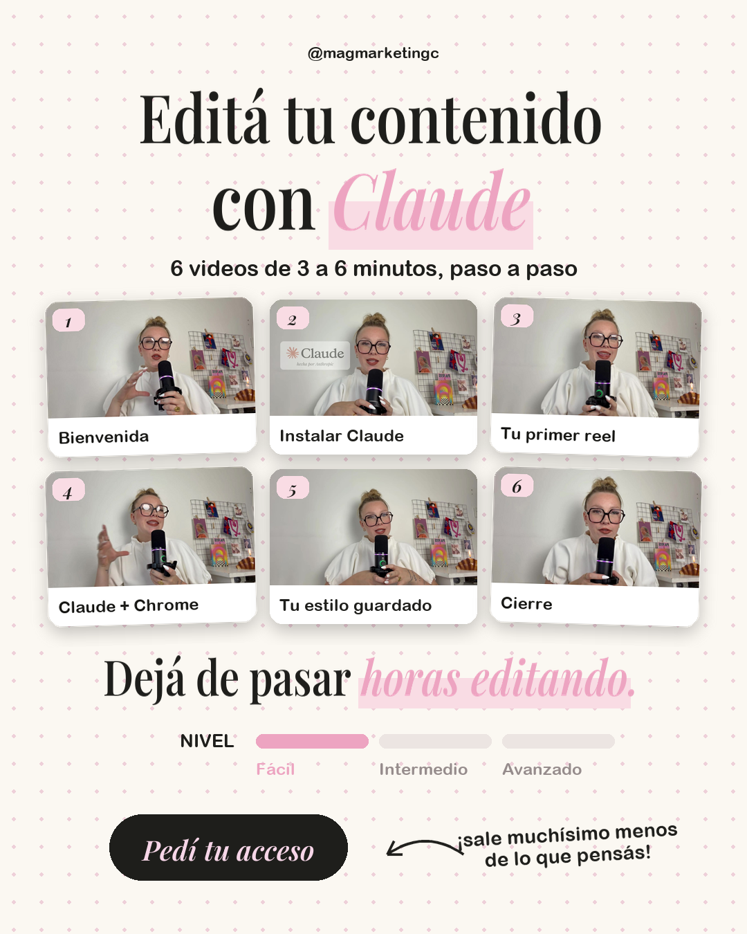Editá tu contenido con Claude: curso de seis videos paso a paso